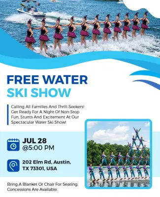 Thrilling Water Ski Show Event Flyer Template
