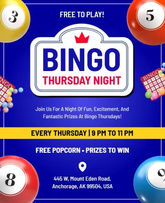 Thursday Night Bingo Event Flyer Template