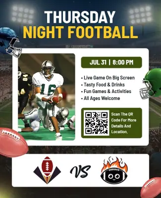 Thursday Night Football Event Flyer Template
