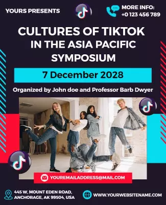 Tiktok Symposium Asia Pacific Flyer Template