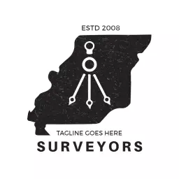 Timeless Black and White Design for Professional Surveyors Logo Template