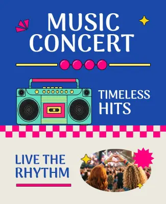 Timeless Hits Music Concert Poster Template