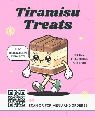 Tiramisu Dessert Promotional Flyer Template