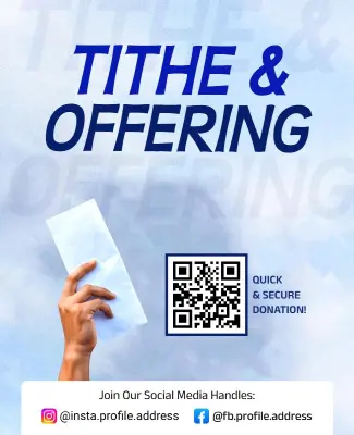 Tithe and Offering Donation Poster Template