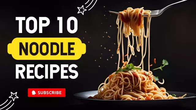 Top 10 Delicious Noodle Recipes Cooking Channel YouTube Thumbnail Template