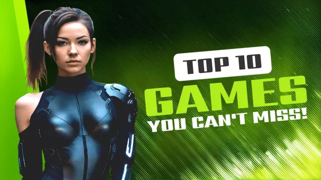 Top 10 Must-Play Action Games Gaming YouTube Thumbnail Template