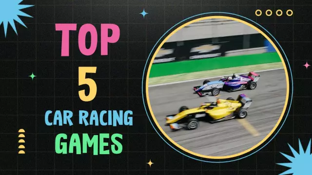 Top 5 Car Racing Games Gaming YouTube Thumbnail Template