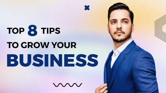 Top 8 Strategies for Rapid Business Growth YouTube Thumbnail Template