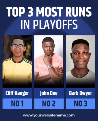 Top Cricket Playoff Scorers Ranking Flyer Template