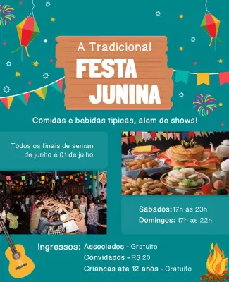 Festive Colorful Junina Celebration Party Flyer Template