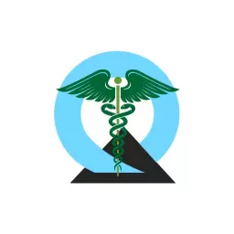 Traditional Green Caduceus Symbol Representing Hospital Care Logo Template