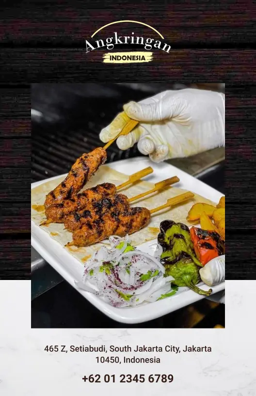 Traditional Indonesian Dishes and Beverages Angkringan Menu Template