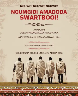 Traditional Men's Gathering Umgidi Event Flyer Template