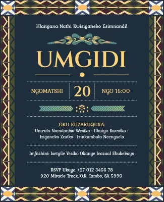 Traditional Umgidi Cultural Celebration Flyer Template