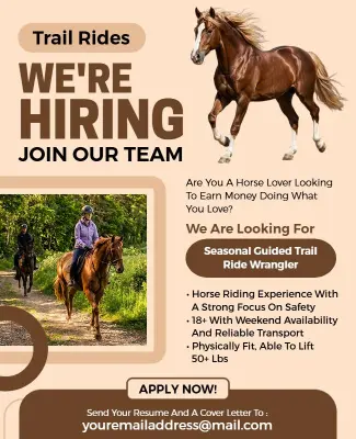 Trail Riding Recruitment Flyer Template