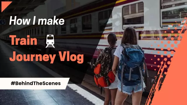 Train Journey Adventure Behind the Scenes VLog YouTube Thumbnail Template