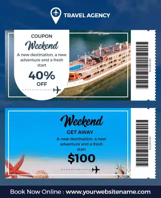 Travel Agency Weekend Cruise Deal Flyer Template