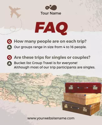 Travel Faq Information Flyer Template