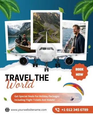 Travel the World Promotion Flyer Template