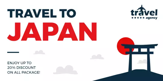 Travel to Japan with Discount Offer Travel Tarpaulins Template