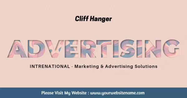 Trendy Advertising Solutions with Pink and Blue Colors Facebook Ad Template