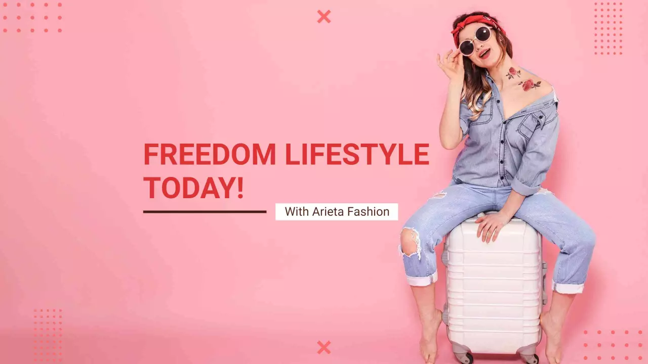 Trendy Denim Fashion Inspirations with Playful Pink Background YouTube Banner Template