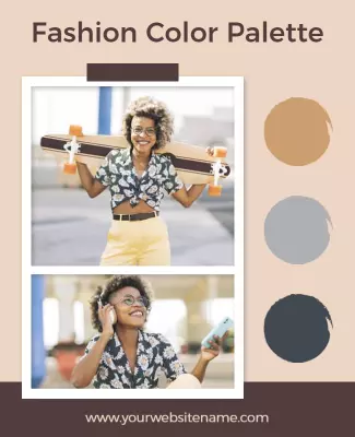 Trendy Fashion Color Palette for Stylish Looks Poster Template