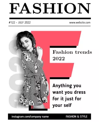Trendy Fashion Magazine Style Flyer Template