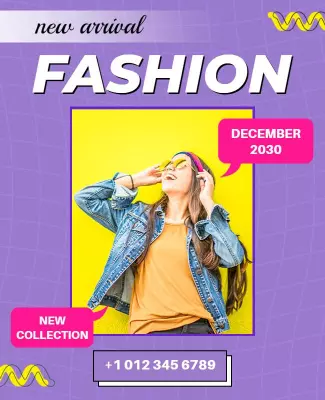 Trendy Fashion Sale Announcement Flyer Template