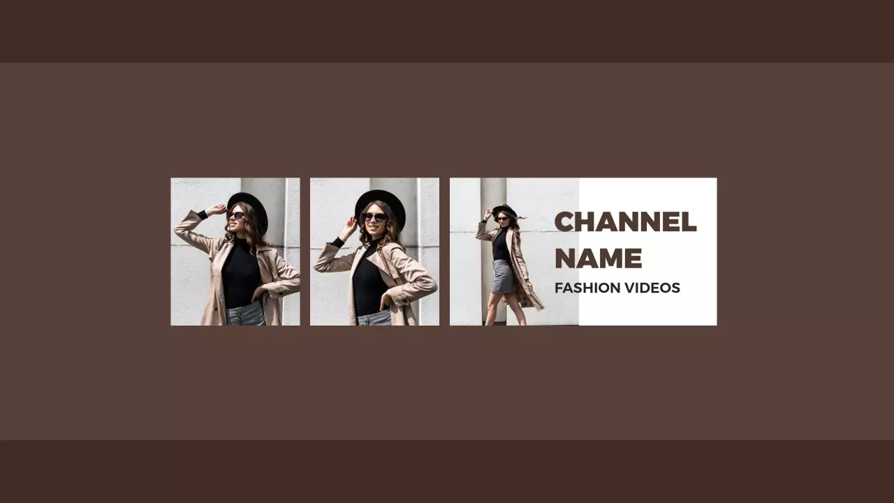 Trendy Fashion Showcase with Stylish Accents YouTube Banner Template