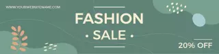 Trendy Green Background with Fashion Sale Promotion Banner Template