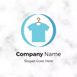 Trendy Light Blue T-Shirt Design for Clothing Brand Logo Template
