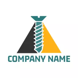 Triangular Screw Design Symbolizing Efficient Installation Logo Template