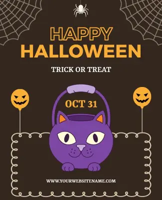 Trick or Treat Halloween Poster Template