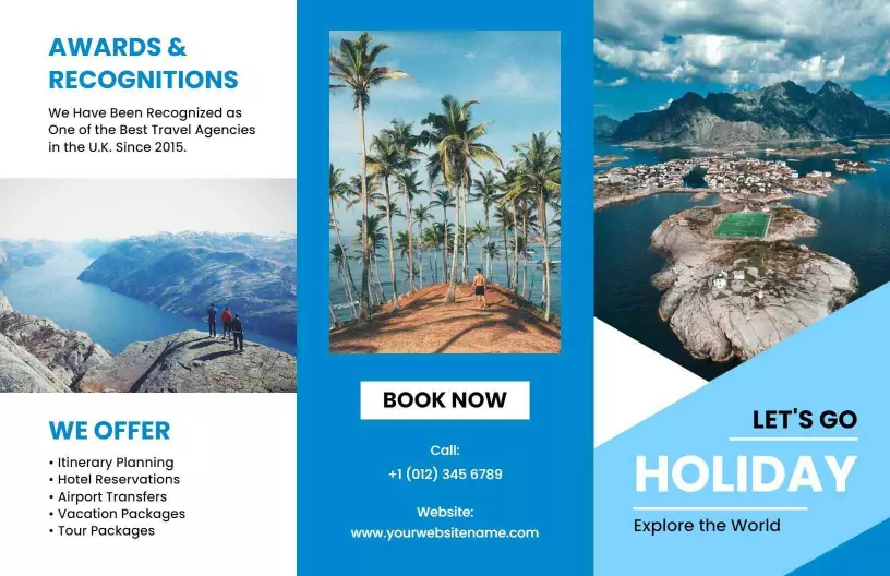 Tropical Adventure Travel Itinerary and Package Brochure Template