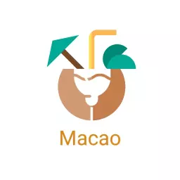 Tropical Coconut Drink with Juicy Elements Logo Template