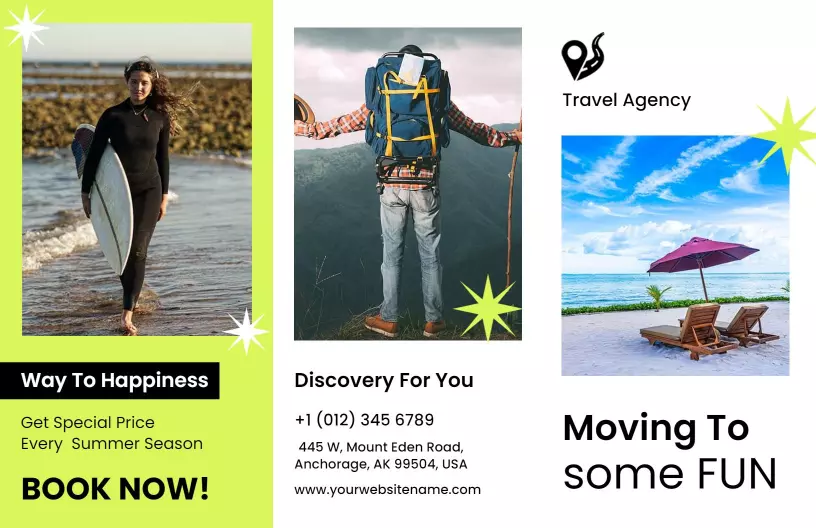 Tropical Summer Adventure Travel Packages Brochure Template