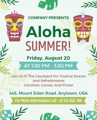 Tropical Summer Party Event Flyer Template