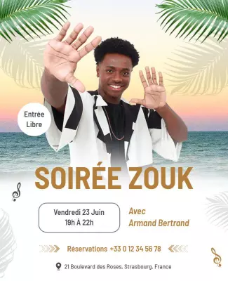 Tropical Zouk Dance Party Flyer Template