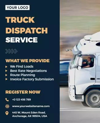 Truck Dispatch Service Promotion Flyer Template