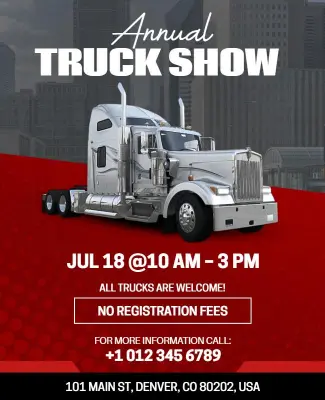 Truck Show Event Poster Template