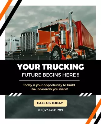 Trucking Business Opportunity Promotional Flyer Template