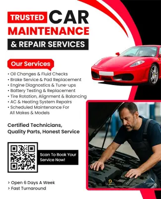 Trusted Car Maintenance and Repair Services Flyer Template