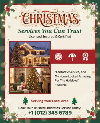 Trusted Christmas Services Promotional Flyer Template