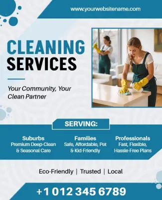 Trusted Community Cleaning Partner Flyer Template