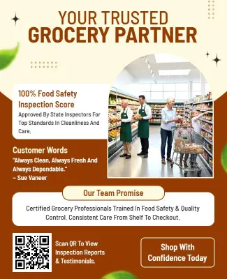 Trusted Grocery Partner Announcement Flyer Template