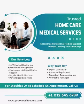 Trusted Home Care Medical Services Flyer Template