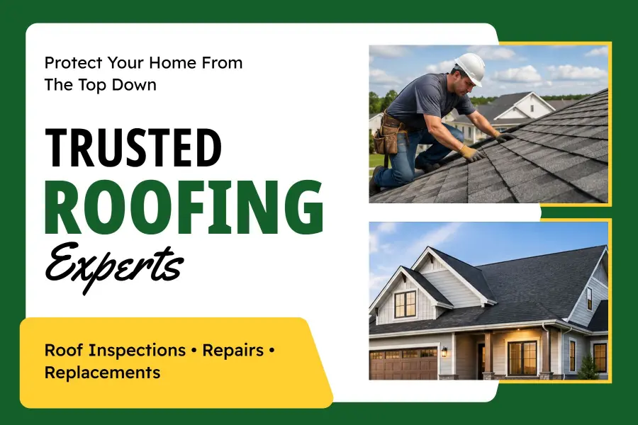 Trusted Roofing Experts Promotional Postcard Template