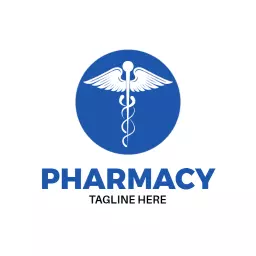 Trustworthy Healthcare with Iconic Blue Pharmacy Logo Template