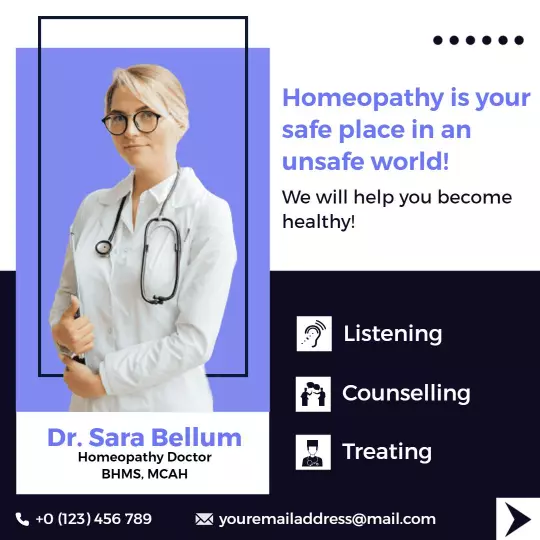 Trustworthy Homeopathy Consultation with Listening and Counselling Ad Template